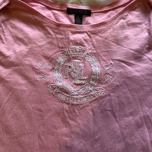 Pink Lauren Ralf Lauren T-shirt size Xl